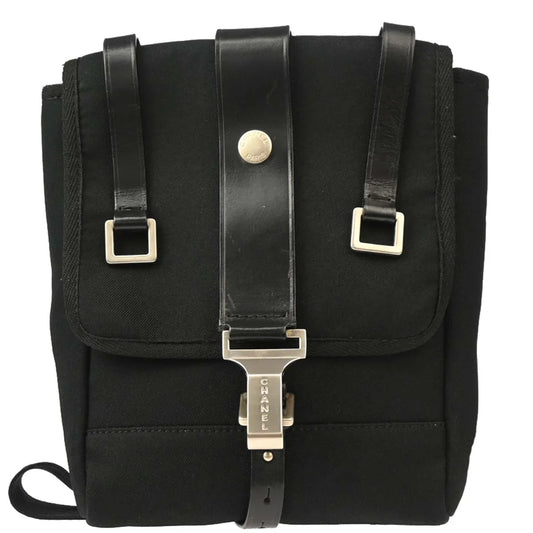 Chanel Black Canvas Sport Line Shoulder Bag