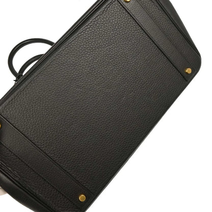 Hermes Black Togo Haut a Courroies 40 Handbag