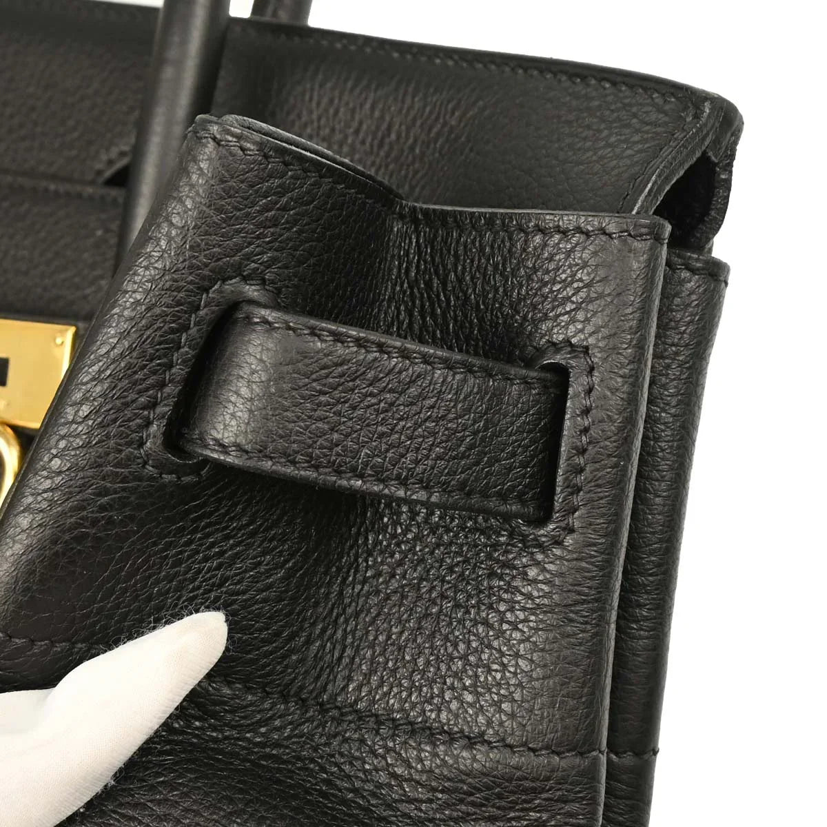 Hermes Black Togo Haut a Courroies 40 Handbag