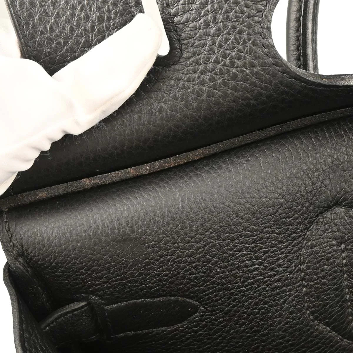 Hermes Black Togo Haut a Courroies 40 Handbag