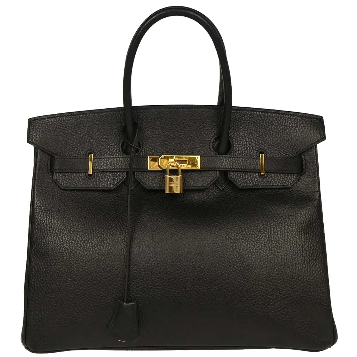 Hermes Black Ardennes Birkin 35 Handbag