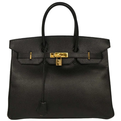 Hermes Black Ardennes Birkin 35 Handbag