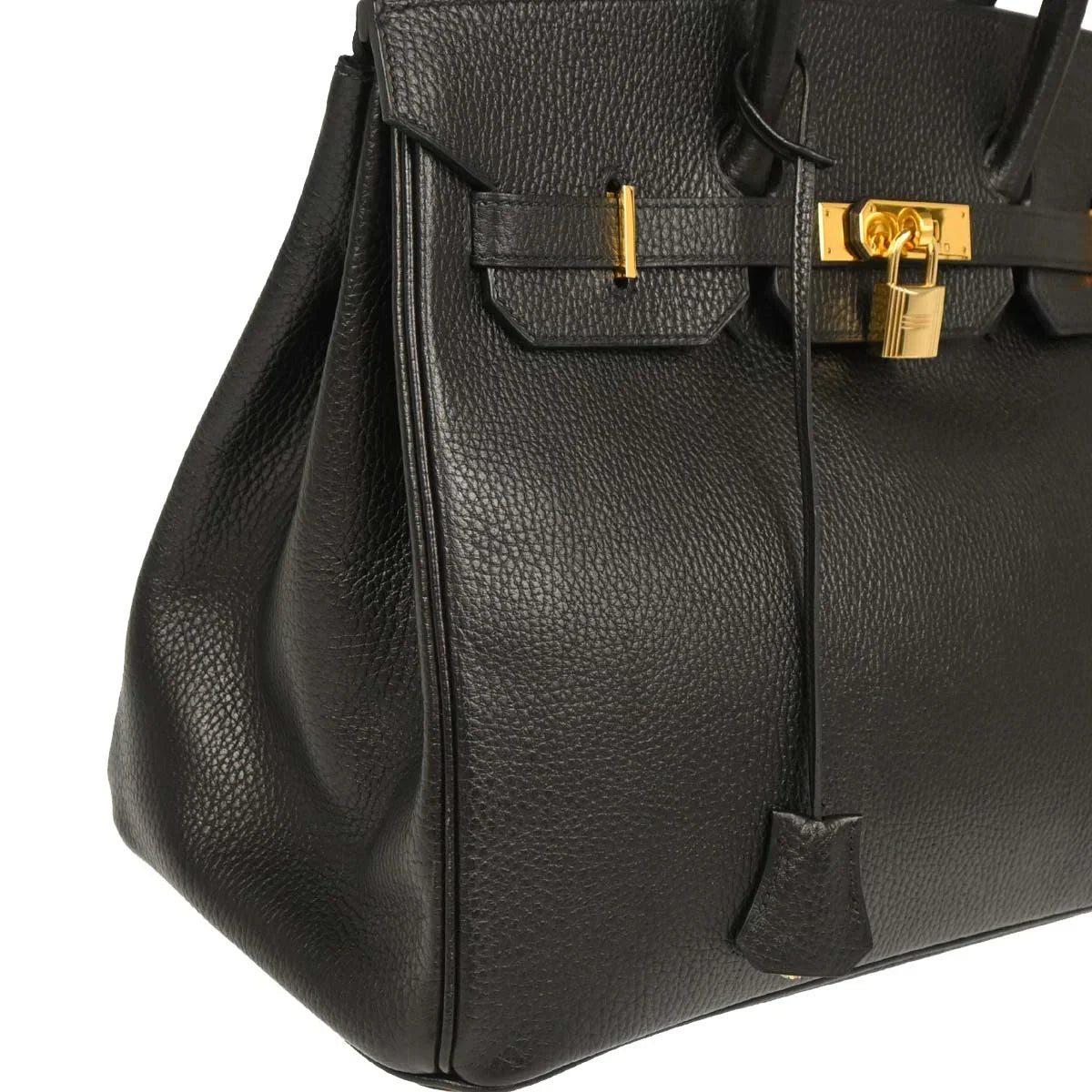 Hermes Black Ardennes Birkin 35 Handbag