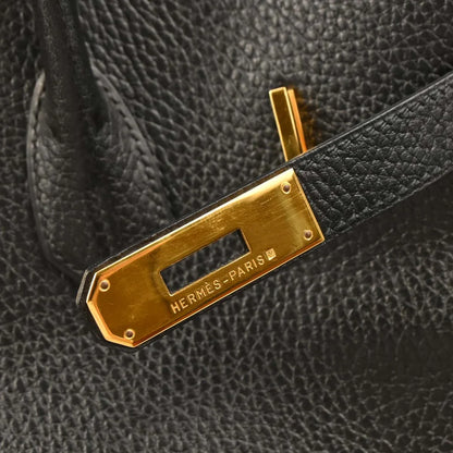 Hermes Black Ardennes Birkin 35 Handbag