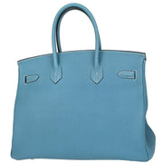 Hermes 2006 Blue Jean Togo Birkin 35 Handbag