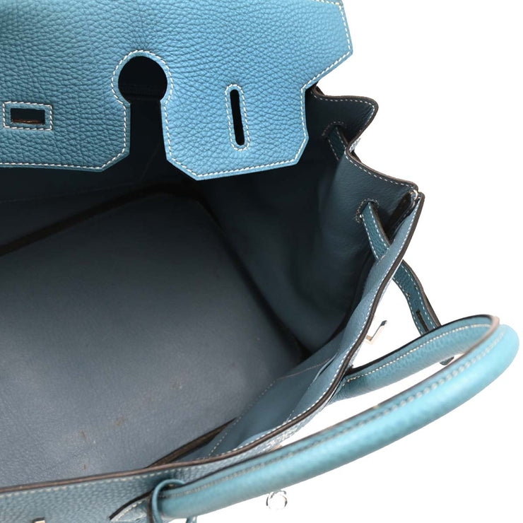 Hermes 2006 Blue Jean Togo Birkin 35 Handbag