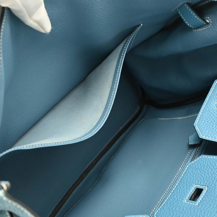 Hermes 2006 Blue Jean Togo Birkin 35 Handbag