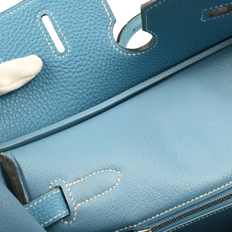 Hermes 2006 Blue Jean Togo Birkin 35 Handbag