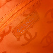 Chanel * White Calfskin Python Cambon Ligne Tote Handbag