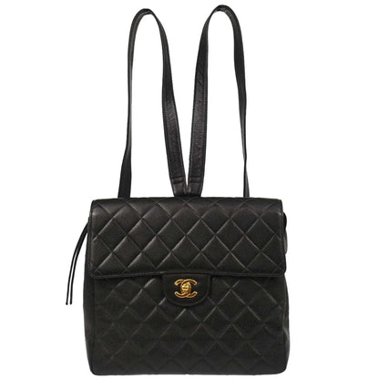 Chanel Black Caviar Backpack