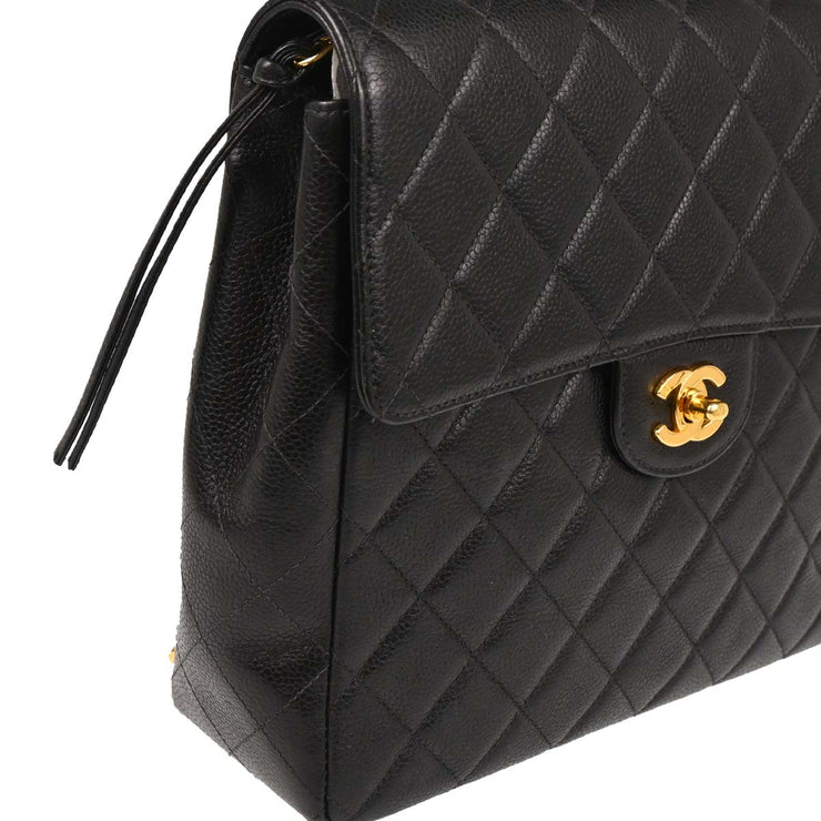 Chanel 1996-1997 Black Caviar Backpack