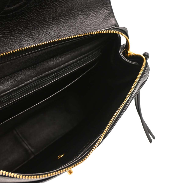 Chanel 1996-1997 Black Caviar Backpack