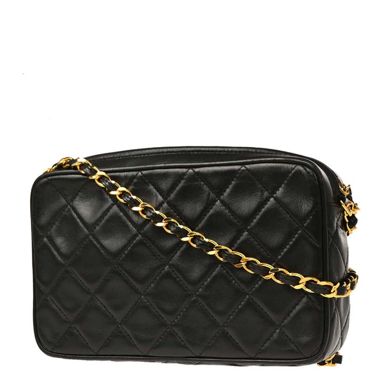 Chanel 1994-1996 Black Lambskin Camera Bag