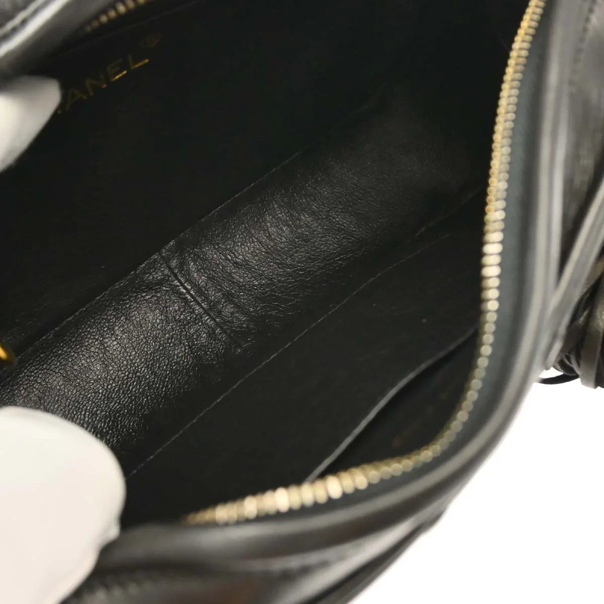 Chanel 1994-1996 Black Lambskin Camera Bag