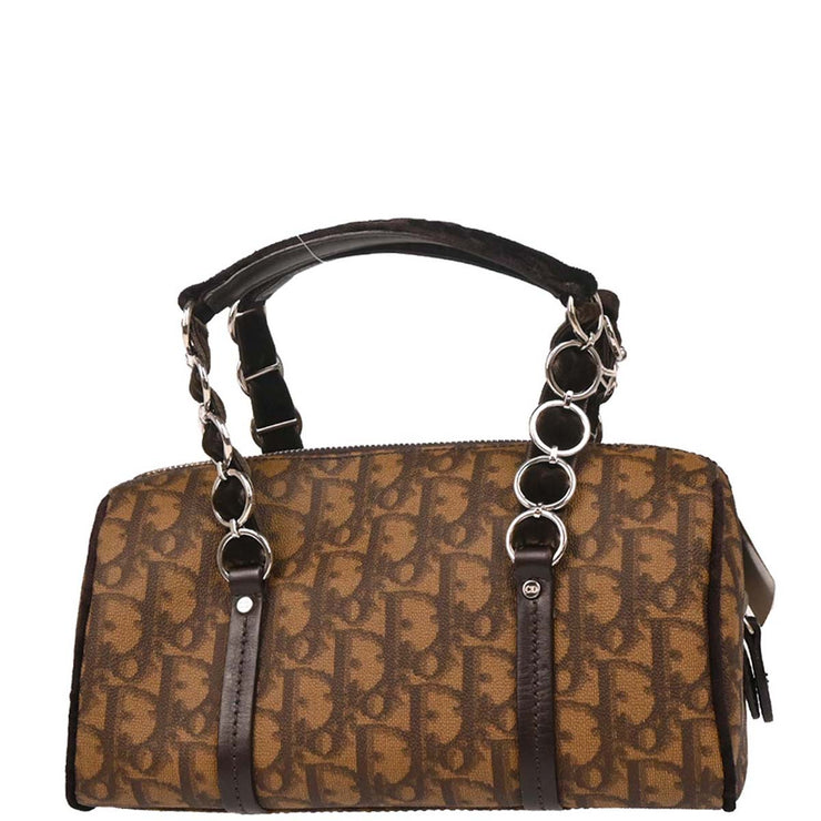 Christian Dior Brown PVC Trotter Romantic Handbag