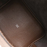 Hermes 2008 Chocolat Taurillon Clemence Picotin 22 MM Handbag