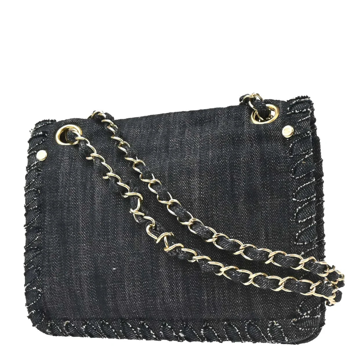 Chanel Indigo Denim Night Flight Mademoiselle Lock Shoulder Bag