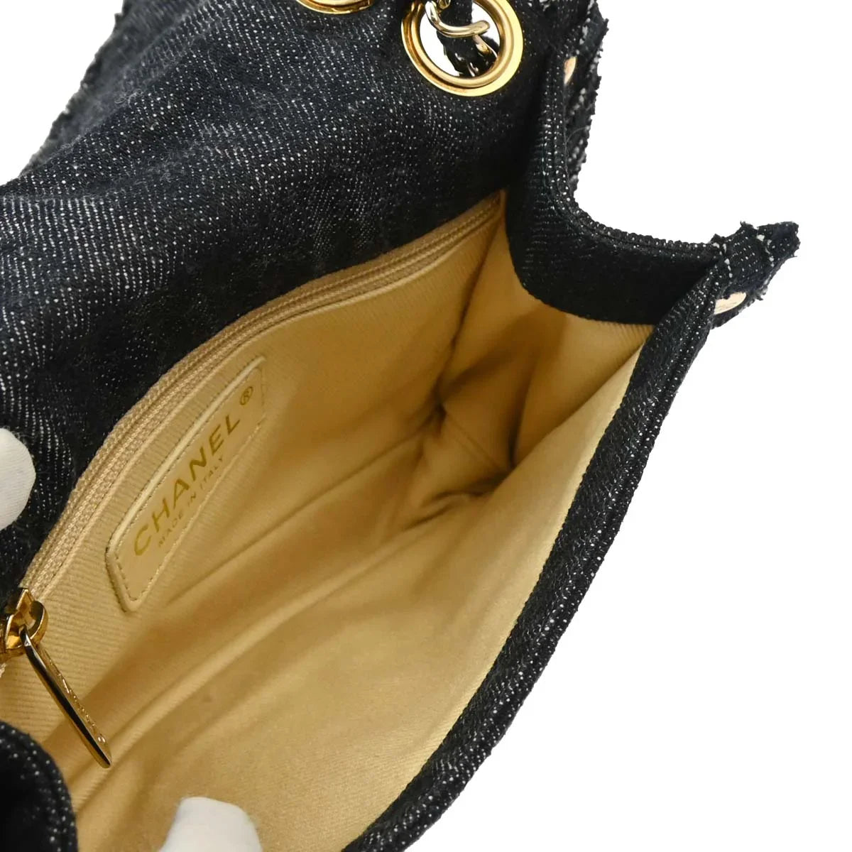 Chanel Indigo Denim Night Flight Mademoiselle Lock Shoulder Bag