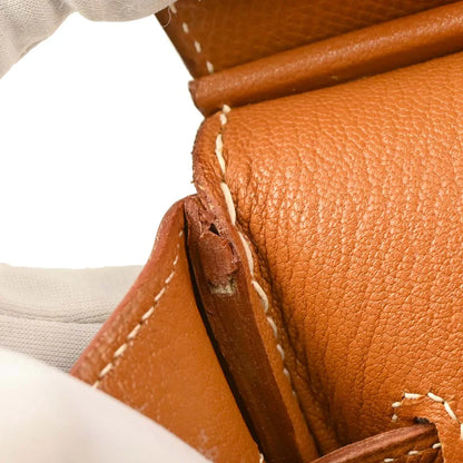 Hermes Gold Courchevel Birkin 35 Handbag