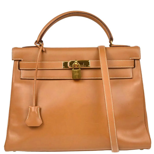 Hermes Gold Box Calf Kelly 32 Retourne 2way Shoulder Handbag