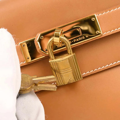Hermes Gold Box Calf Kelly 32 Retourne 2way Shoulder Handbag