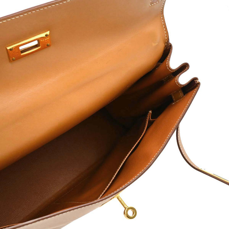 Hermes Gold Swift Kelly 32 Retourne 2way Shoulder Handbag