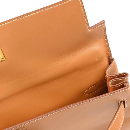 Hermes Gold Box Calf Kelly 32 Retourne 2way Shoulder Handbag