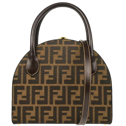 Fendi Brown Zucca 2way Shoulder Handbag