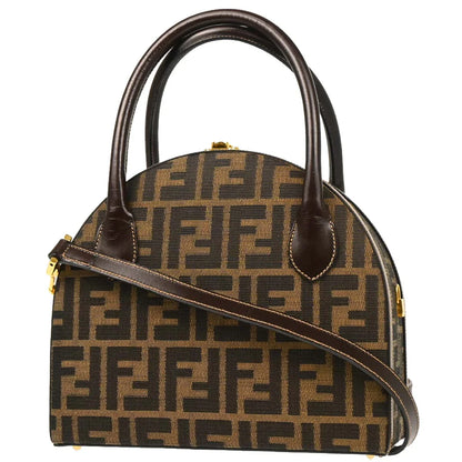 Fendi Brown Zucca 2way Shoulder Handbag