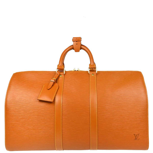Louis Vuitton Brown Epi Keepall 45 Travel Handbag M42978