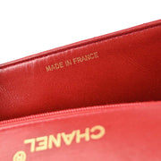 Chanel 1989-1991 Red Lambskin Mini Classic Square Flap Shoulder Bag 17
