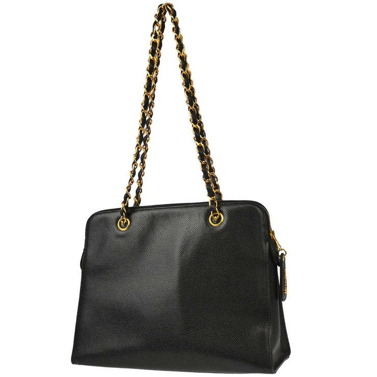 Chanel 1997-1999 Black Caviar Handbag