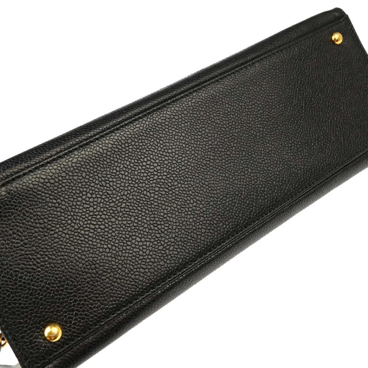 Chanel 1997-1999 Black Caviar Handbag