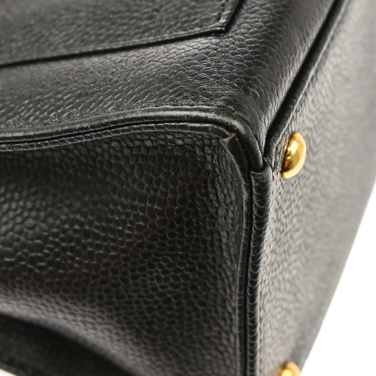 Chanel 1997-1999 Black Caviar Handbag