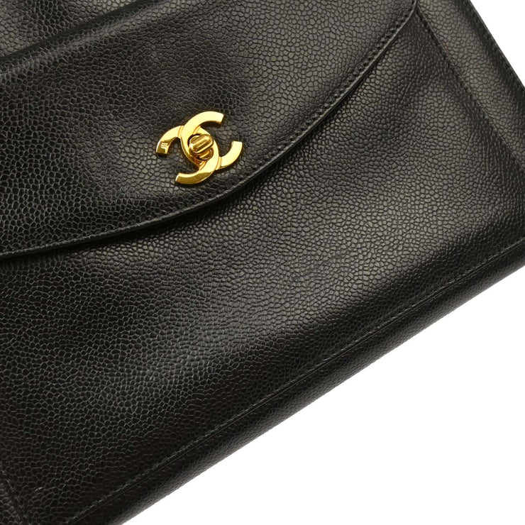 Chanel 1997-1999 Black Caviar Handbag