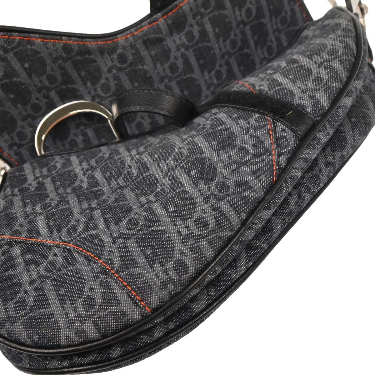 Christian Dior Navy Flight Trotter Saddle Handbag
