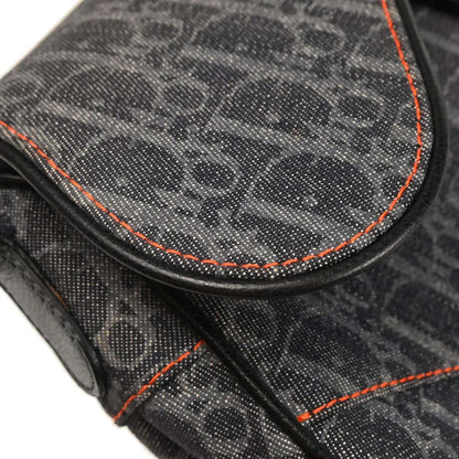 Christian Dior Navy Flight Trotter Saddle Handbag