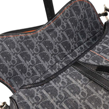 Christian Dior Navy Flight Trotter Saddle Handbag