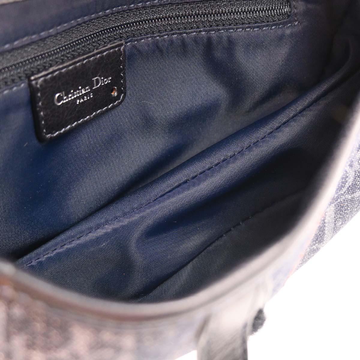 Christian Dior Navy Flight Trotter Saddle Handbag