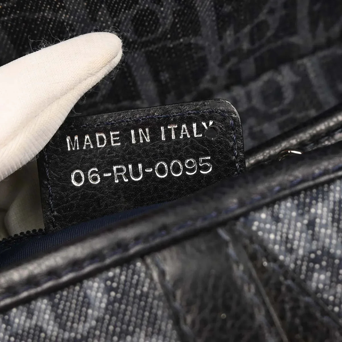 Christian Dior Navy Flight Trotter Saddle Handbag