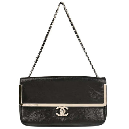 Chanel 2006-2008 Black Patent Leather Shoulder Bag