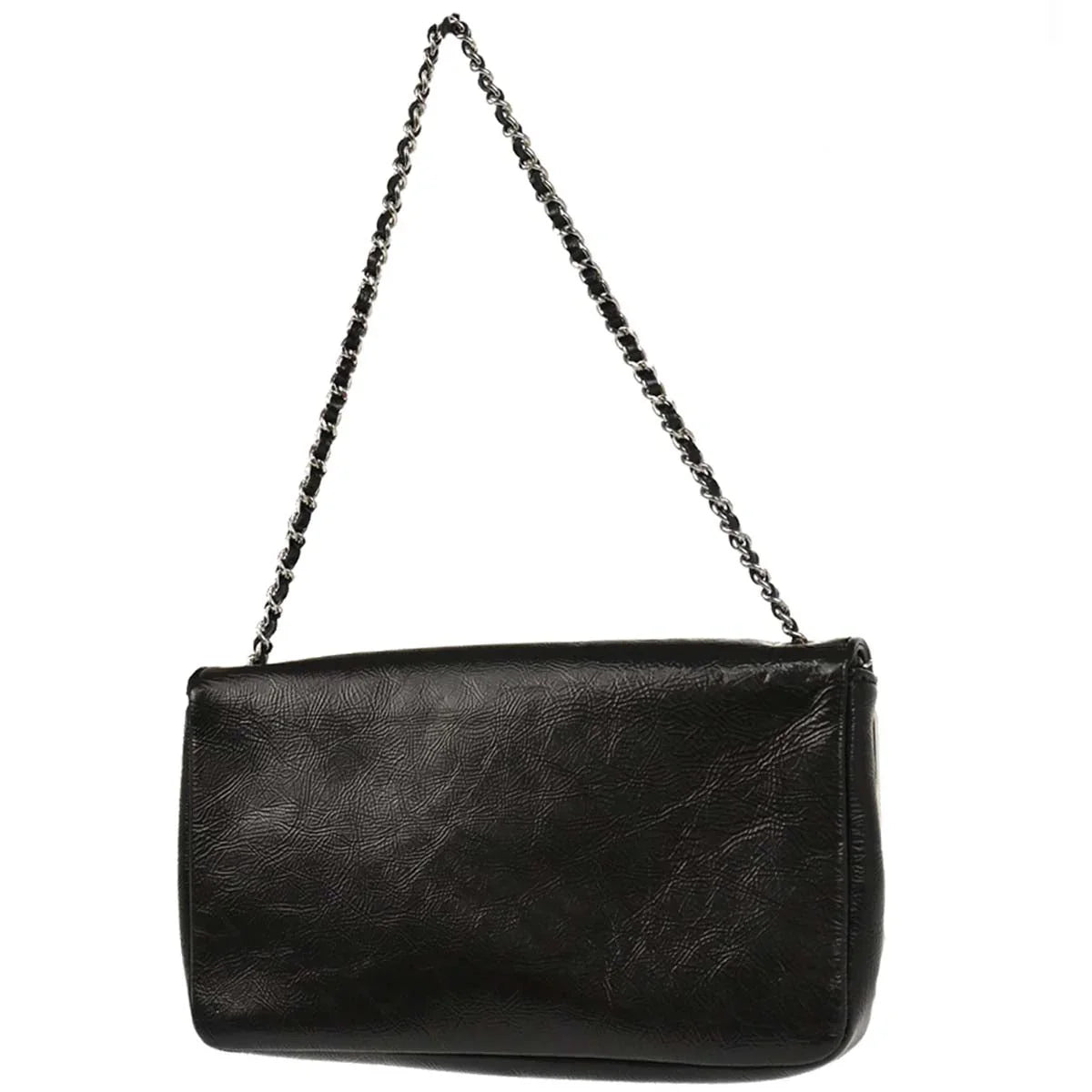 Chanel 2006-2008 Black Patent Leather Shoulder Bag