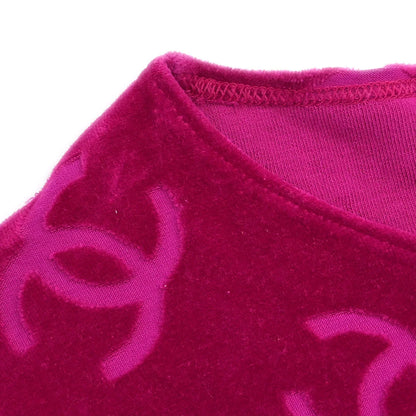 Chanel Short Sleeve Top Pink Velour #42