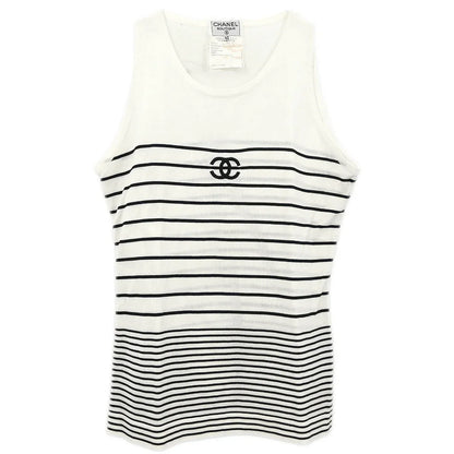 Chanel 1995 Sleeveless Top White #42