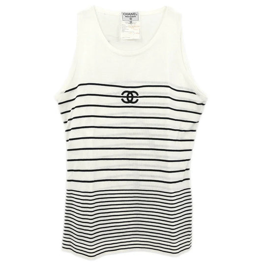 Chanel 1995 Sleeveless Top White #42