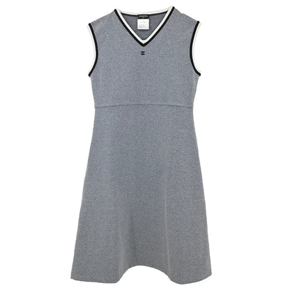 Chanel 1998 Sleeveless Dress Gray #38