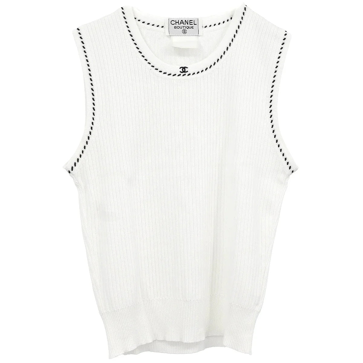Chanel Sleeveless Tank Top White #38