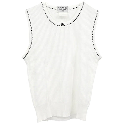 Chanel Sleeveless Tank Top White #38