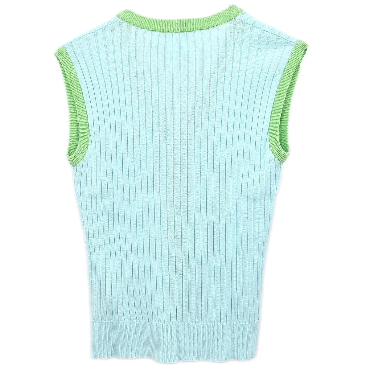 Chanel 1997 Sleeveless Vest Top Light Blue #40