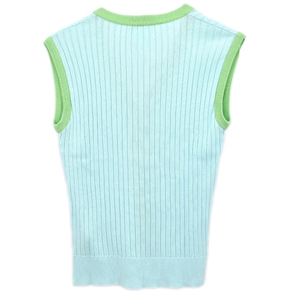 Chanel 1997 Sleeveless Vest Top Light Blue #40